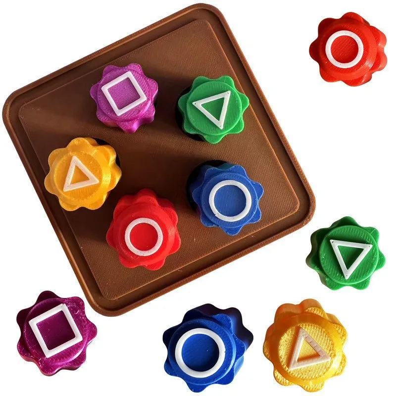 Squid Play Game  Dice Gong-gi Game Party Square Circle Triangle Printing Bar Games Party Props Korean Film Squid Play Game Set