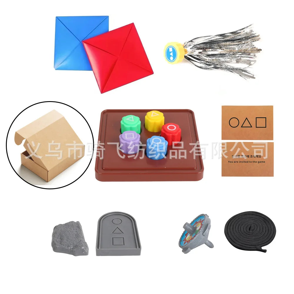 Squid Play Game  Dice Gong-gi Game Party Square Circle Triangle Printing Bar Games Party Props Korean Film Squid Play Game Set